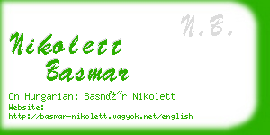 nikolett basmar business card